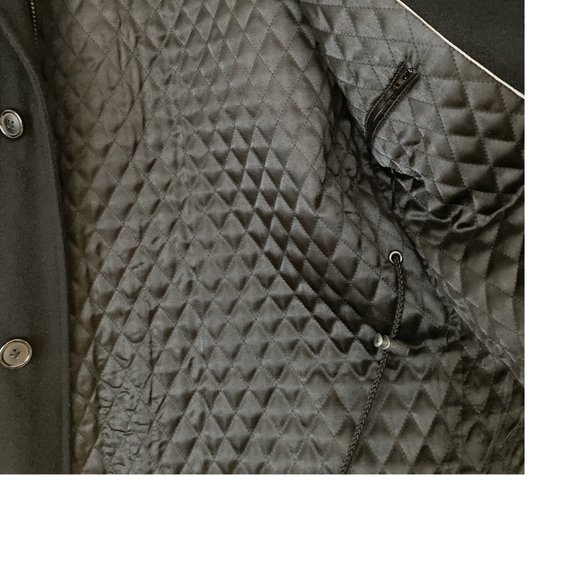 Wool blend coat for men with warm lining and double collar. - Picture 6 of 9